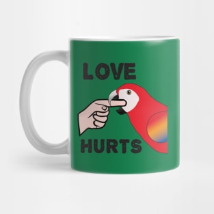 Love Hurts - Scarlet Macaw Parrot Mug